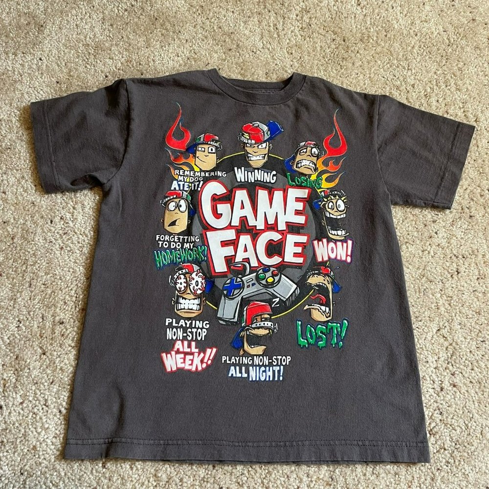 Youth t-shirt - size M - Delta Tag - Game Face - (video games) - Gray